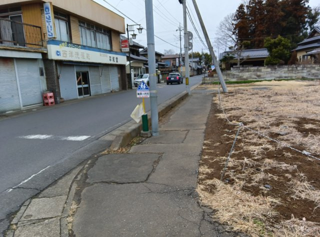 筑西市門井の前面道路含む現地写真|2025年3月撮影