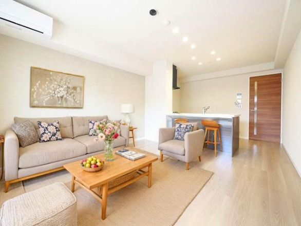 シャーメゾン生駒東新町の居間・リビング|CGで家具等を配置したもので家具等は含まれません