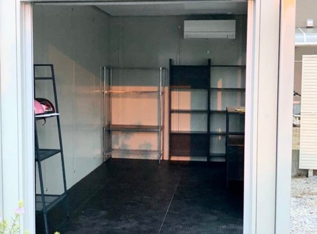 福岡県粕屋郡久山町狩野 中古戸建の設備|エアコン付きバイクガレージ！