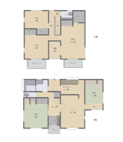 【中古戸建】佐波郡玉村町の間取り|■間取り