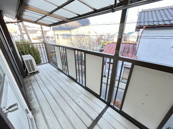 宇都宮市春日町　３ＬＤＫ　中古住宅のバルコニー