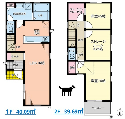 昭島市美堀町2丁目の間取り