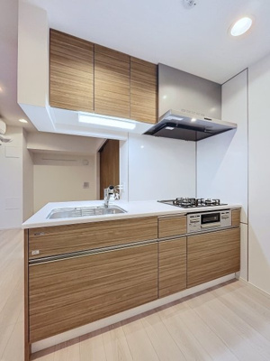 【キッチン】 | ＣＲＥＶＩＳＴＡ元浅草 | システムキッチン（3口ガスコンロ・グリル付）