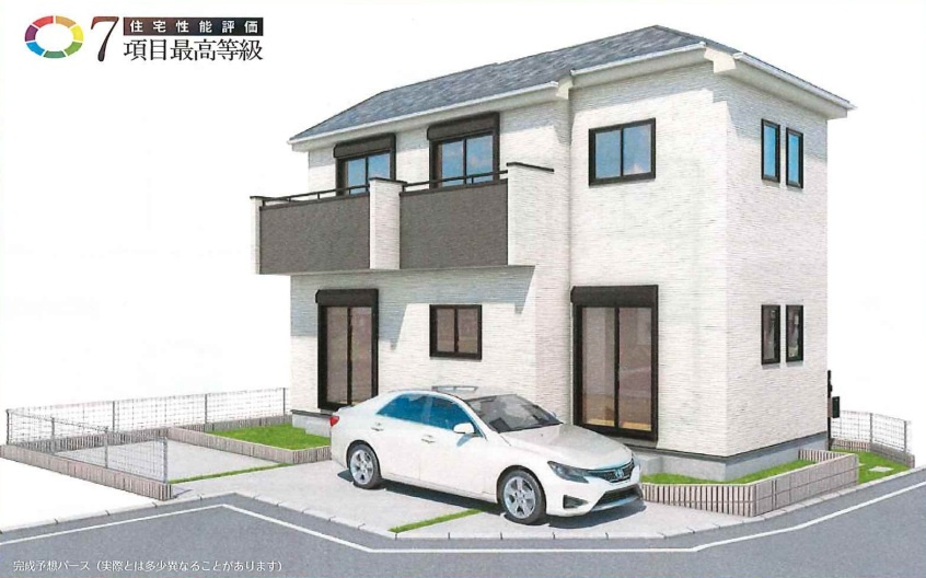 あきる野市二宮　新築戸建全1棟の外観パース