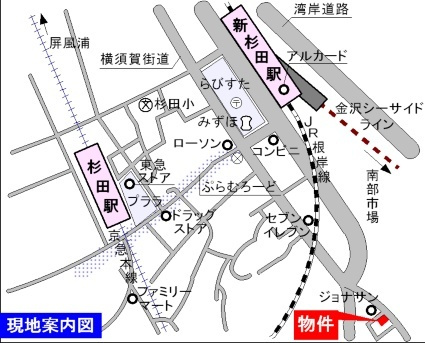 イースト新杉田の地図|案内図