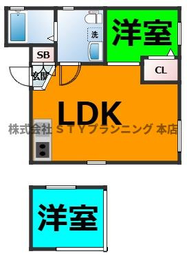 仲介手数料０円！金山BASEの間取り