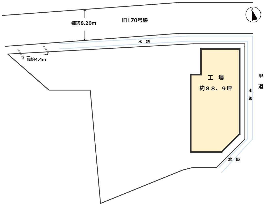 岸和田市内畑町956売工場の間取り