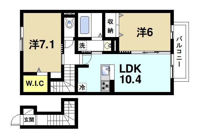 Bela　sunoの間取り|2LDKの間取りです