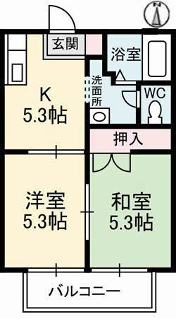 【間取り】 | サニーズ福庭ⅡA棟