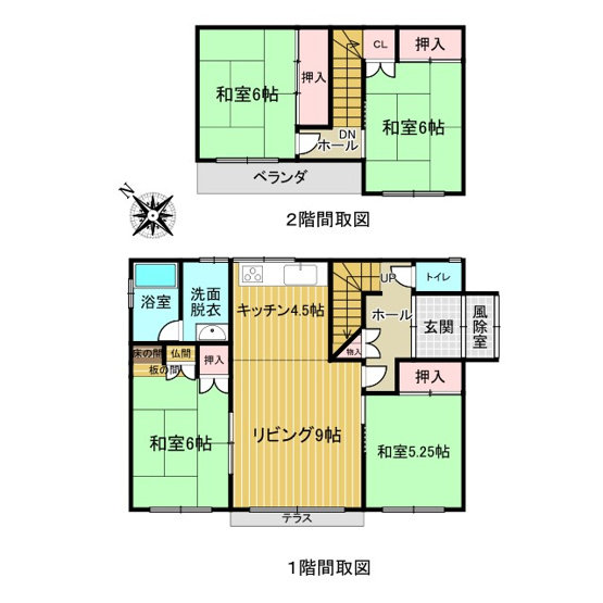 【間取り】 | 網走市駒場南３丁目１－２０　中古売家