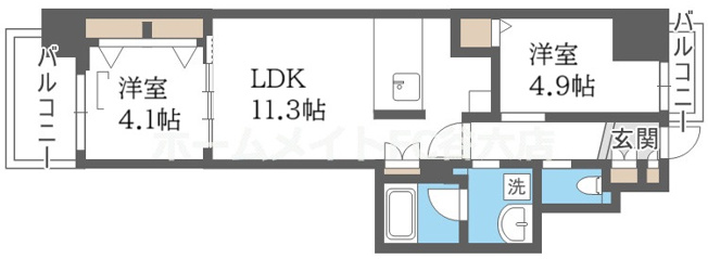 【間取り】 | アーバネックス大阪天満宮Ⅰ