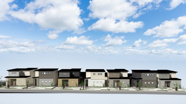 ピークス山の田中央の外観パース