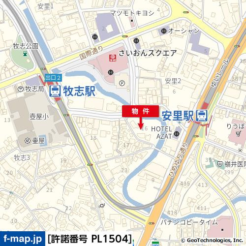 Dパーキング（牧志3丁目　第1）の地図