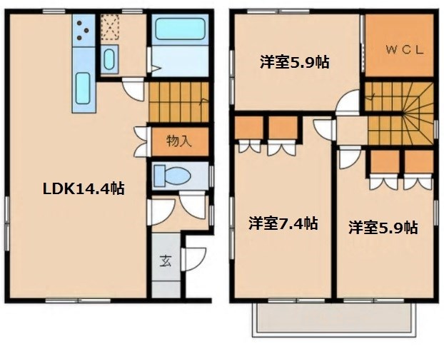 クレール戸田町 Ａの間取り