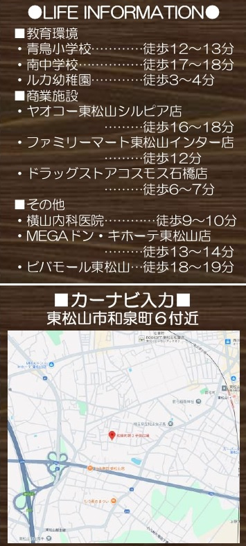 【仲介手数料無料】売地　東松山市和泉町6（全9区画）の地図
