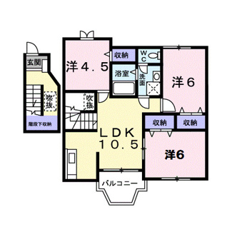 【間取り】 | メゾニティ　川西Ｂ
