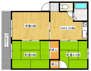 エステート中園の間取り