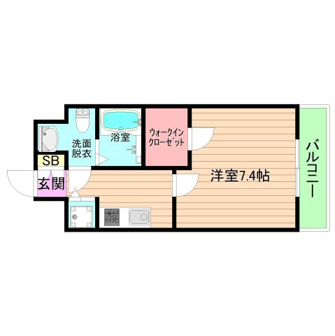 大阪市城東区野江２丁目の賃貸マンションの間取り