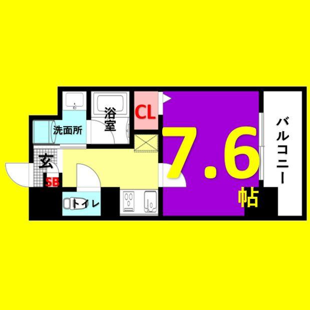 名古屋市熱田区神野町１丁目の賃貸マンションの間取り