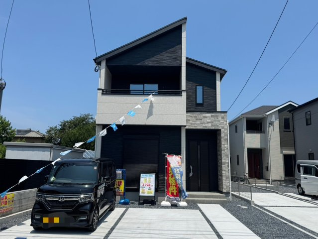 ーAdoble＋アドブルー小倉北区下富野3丁目1期　【小倉北区　新築戸建て】の外観|建売住宅のデザインを前進させるAdoble－アドブル　【小倉北区　新築戸建て】