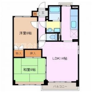 【間取り】 | 中川原1丁目マンションU