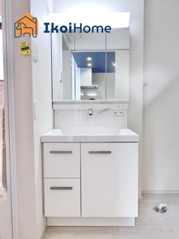 明石市天文町2丁目　全2棟　2号棟　新築戸建の洗面所|【ホームページに現地動画掲載中】●年中無休：当日予約可●追加で収納棚等を付けると大変便利です。