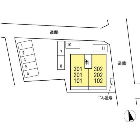 マンダリーノ　　刈谷市の賃貸ならクラスホーム刈谷店の区画図