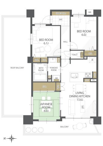 【間取り】アルファステイツ岡山上中野 