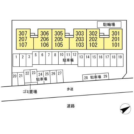 ラ・ミラージュの区画図