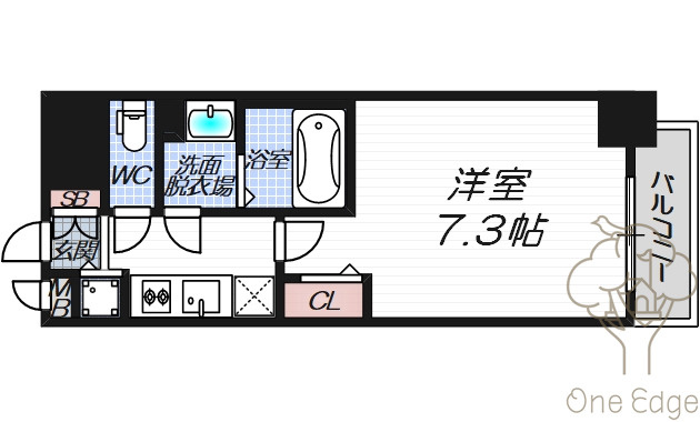 Luxe天神橋の間取り