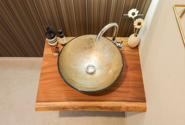大津市青山5丁目　中古戸建天然木フルリノベーションの洗面所