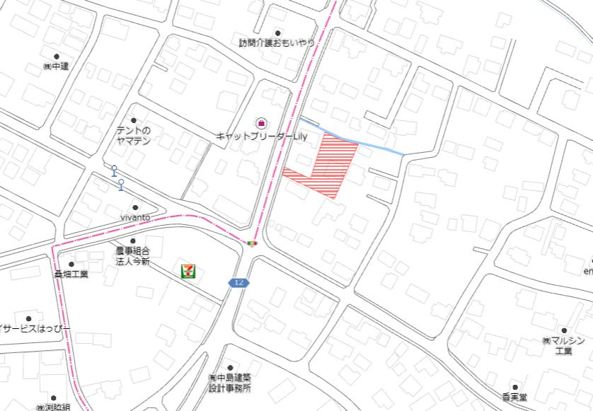 北諸県郡三股町大字樺山の売地の土地図