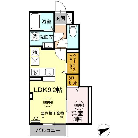 アモリール西牟田の間取り