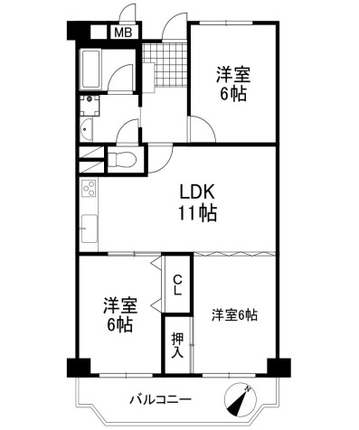 芦屋山ノ手アーバンライフの間取り