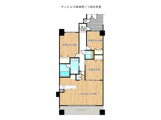 【間取り】 | サンヒルズ坂田町