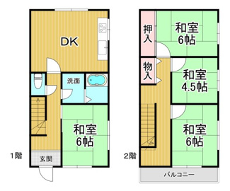 【間取り】 | 近江八幡市安土町常楽寺　中古戸建