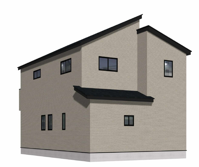 ーAdoble＋アドブルー小倉北区下富野3丁目1期　【小倉北区　新築戸建て】の外観パース|ーAdoble＋アドブルー小倉北区下富野3丁目1期　【小倉北区　新築戸建て】