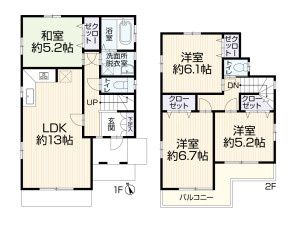 さいたま市見沼区南中丸　中古一戸建ての間取り