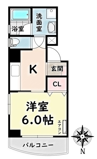 【間取り】 | クリーンメゾンアラタマ【名古屋市賃貸・独立洗面化粧台】