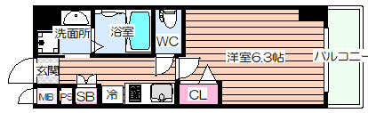 【間取り】 | Metrosa弁天町