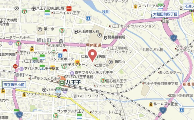 祝：成約済み　セザール京王八王子　八王子市　中古マンションの地図|～仲介手数料無料☆八王子ひなた不動産～セザール京王八王子