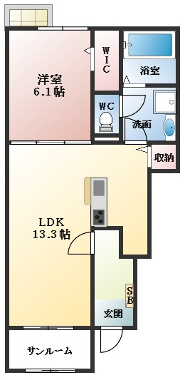 【間取り】 | アルモニー羽曳野A
