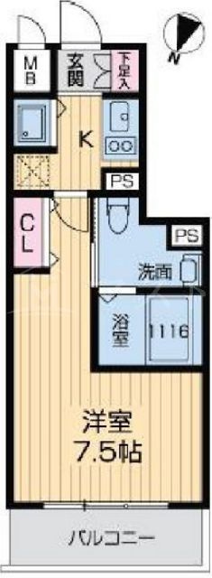 グランルージュ中之島南の間取り