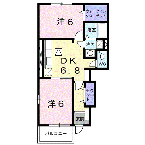 サニーフラット青鳥の間取り
