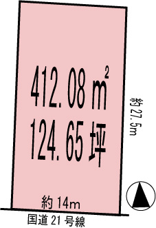 各務原市蘇原三柿野町の土地図