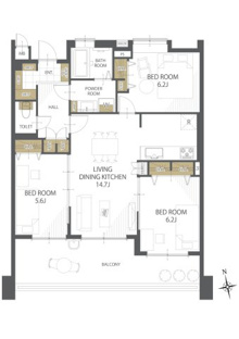 【間取り】アクアサージュ大手町 