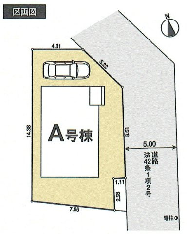 武蔵村山市伊奈平6丁目　新築戸建全1棟の区画図