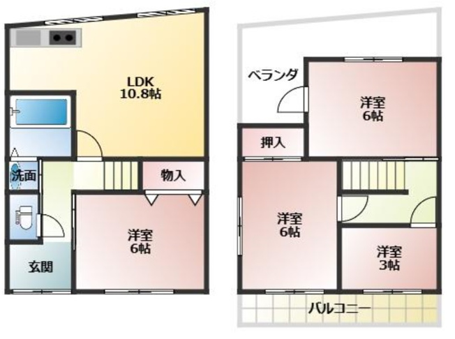 【間取り】 | 東垂水２丁目　中古戸建