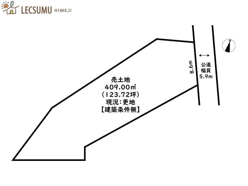 姫路市四郷町東阿保／売土地の土地図