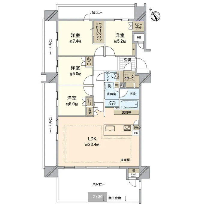 フォレストプレイス香椎照葉ザ・テラス02の間取り